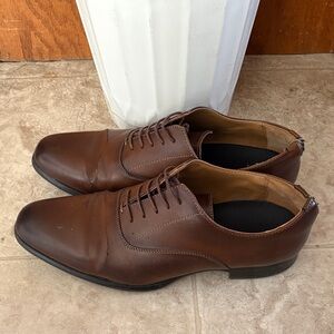 Elegant Brown Leather Men's Oxfords